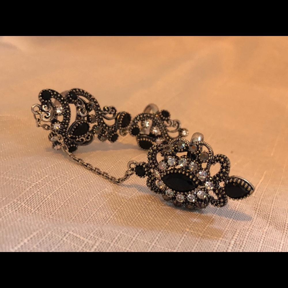 Adjustable Double Finger Midi Ring